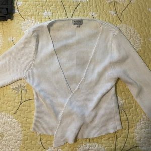 Beginning Boutique cropped tie front sweater